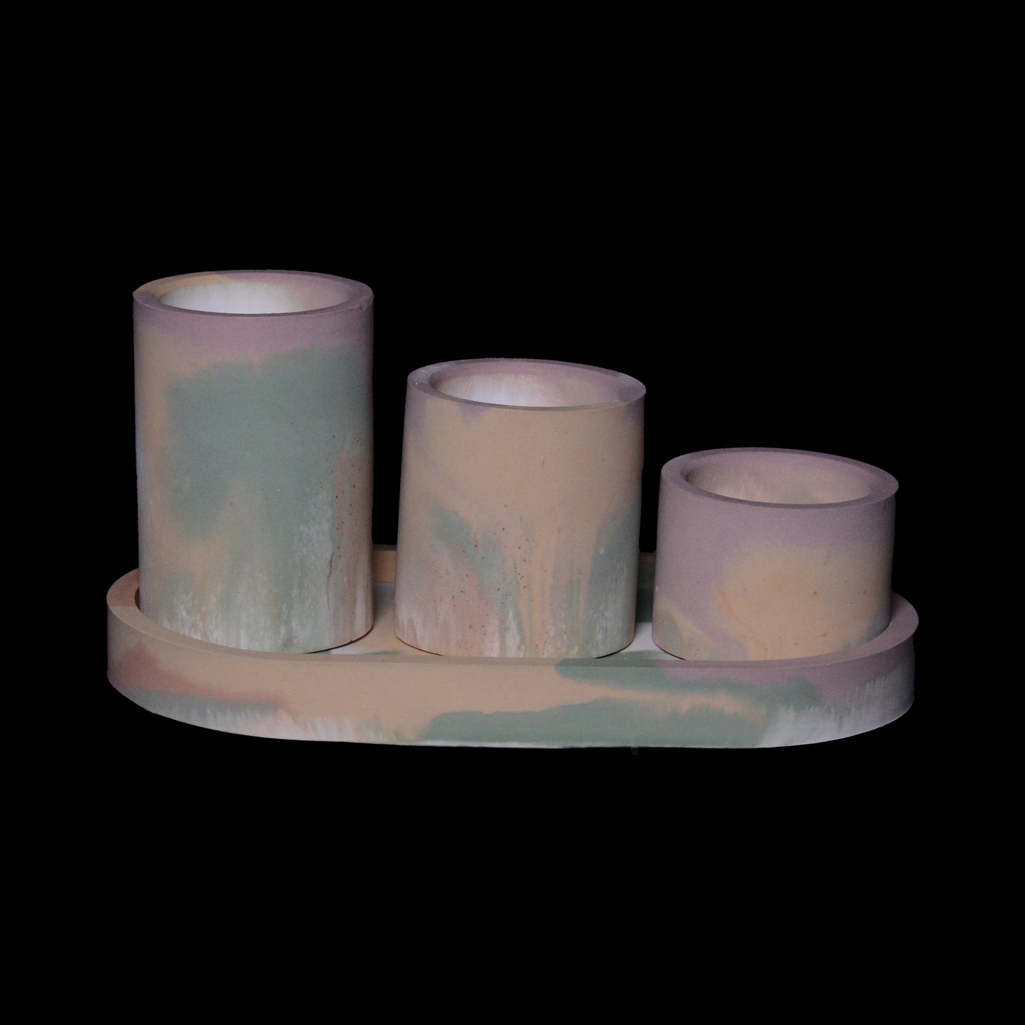 VIRGO - Tray with 3 Tealight Holders