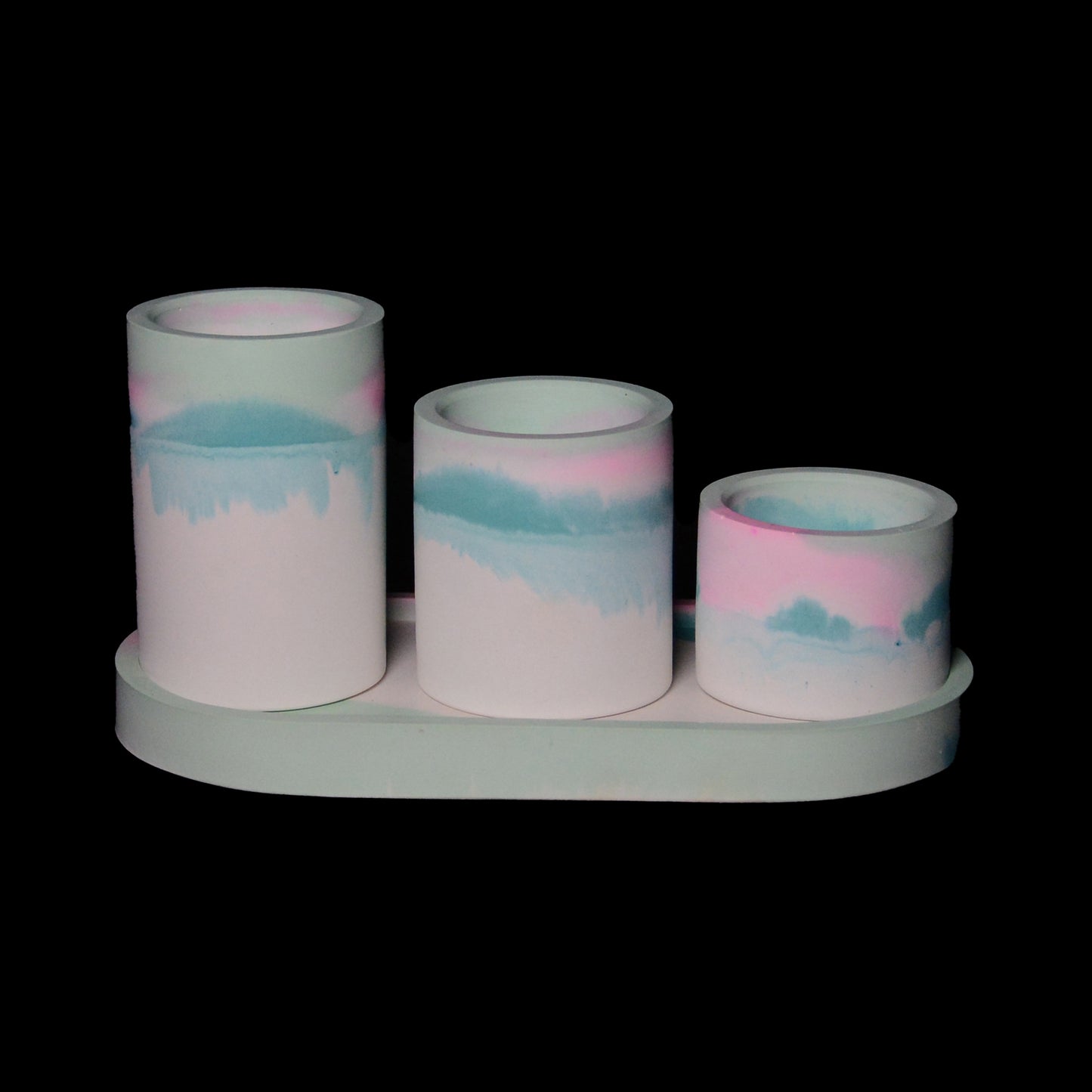 PISCES - Tray with 3 Tealight Holders