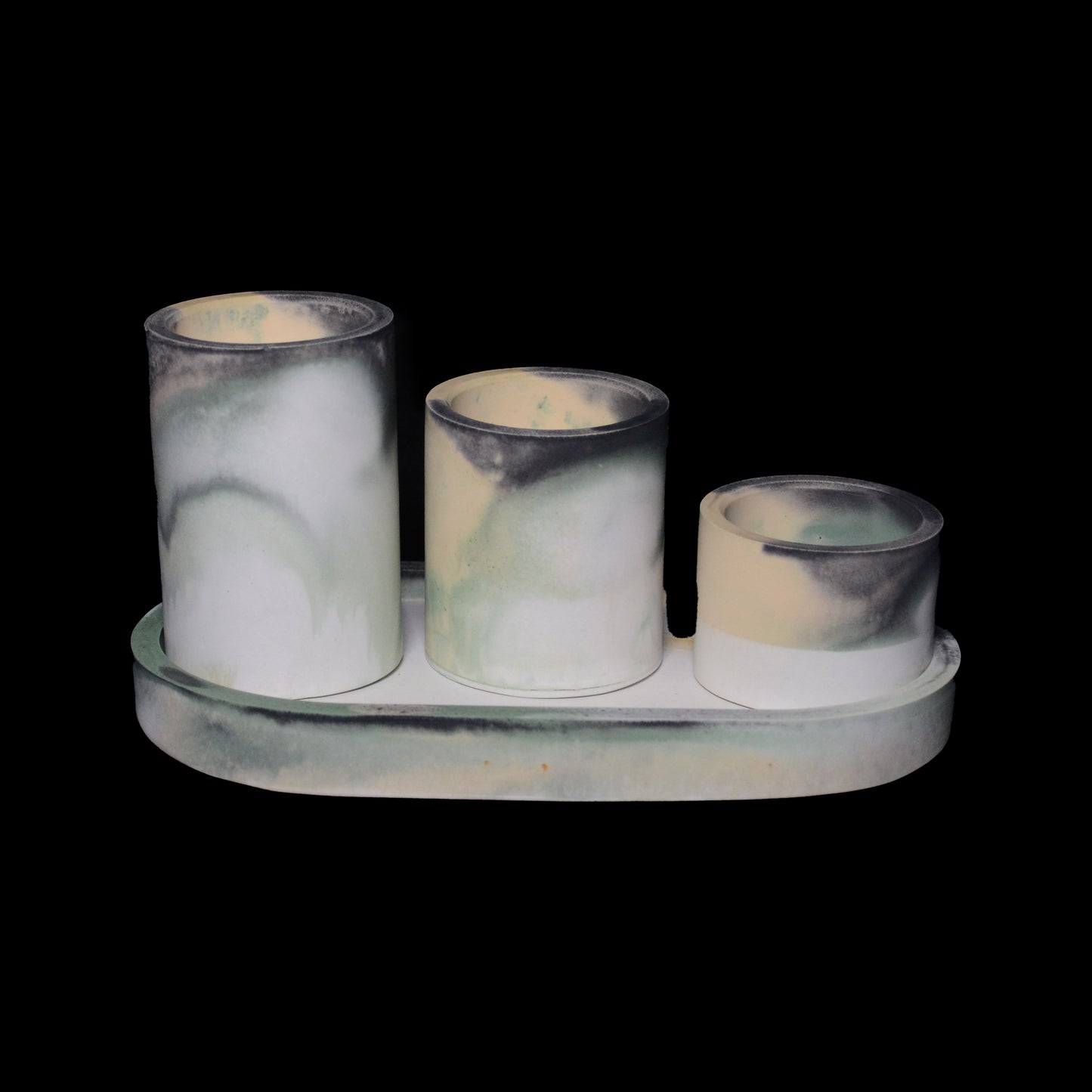CAPRICORN - Tray with 3 Tealight Holders
