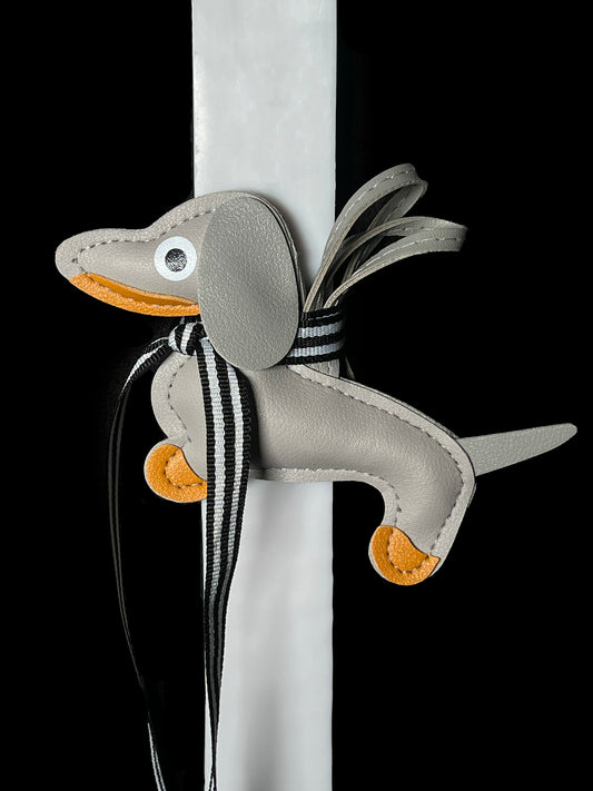 Easter Candle - Gray Dog