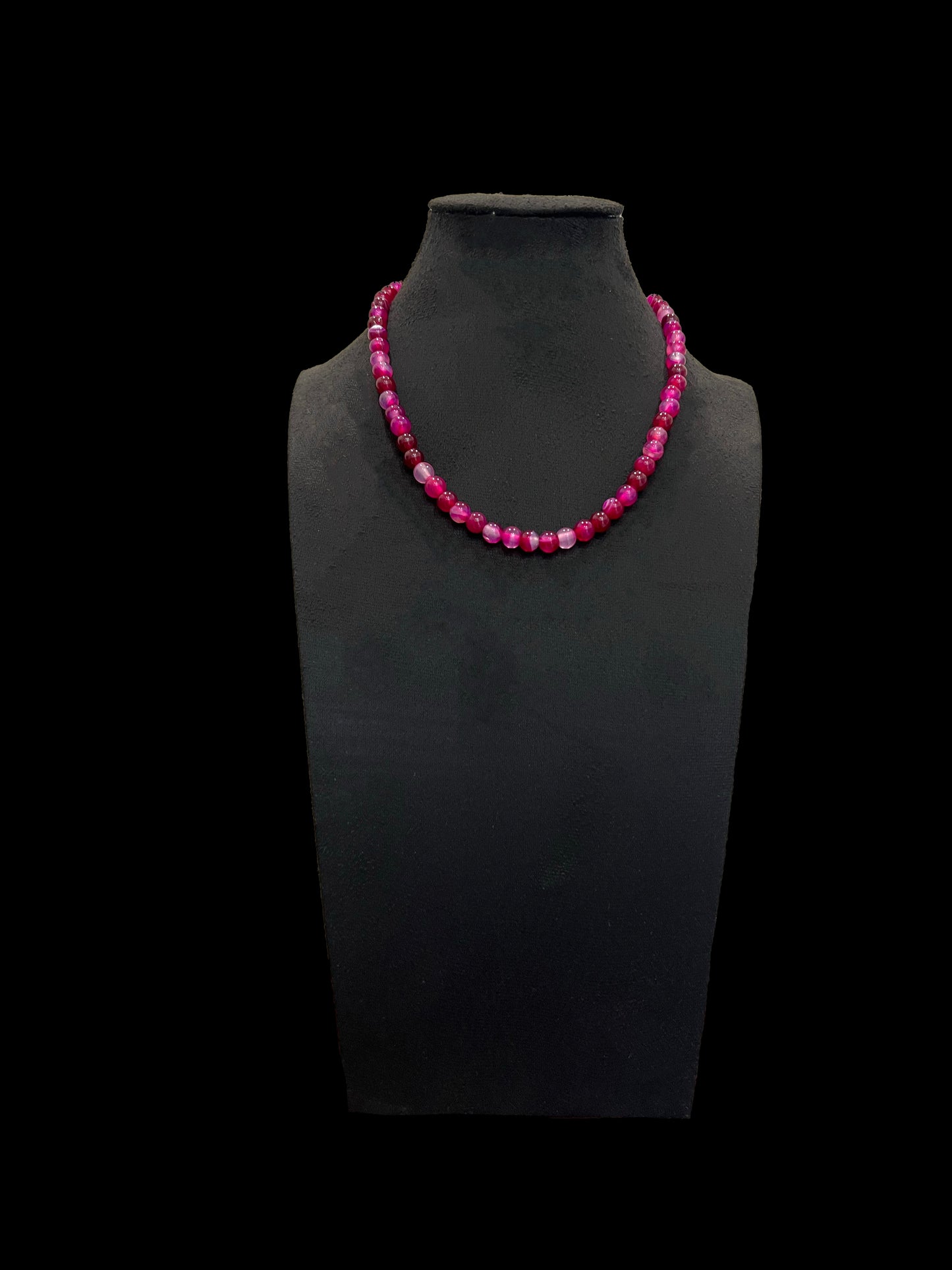 Fuchsia Agate Necklace