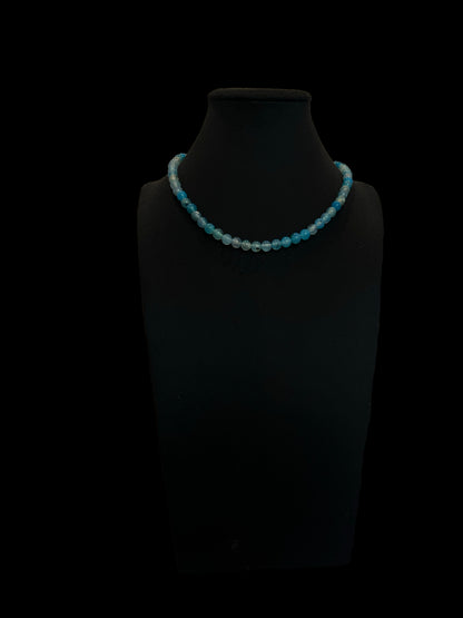 Necklace "Blue Horizon" (Blue Agate)