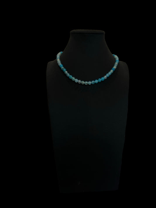 Necklace "Blue Horizon" (Blue Agate)