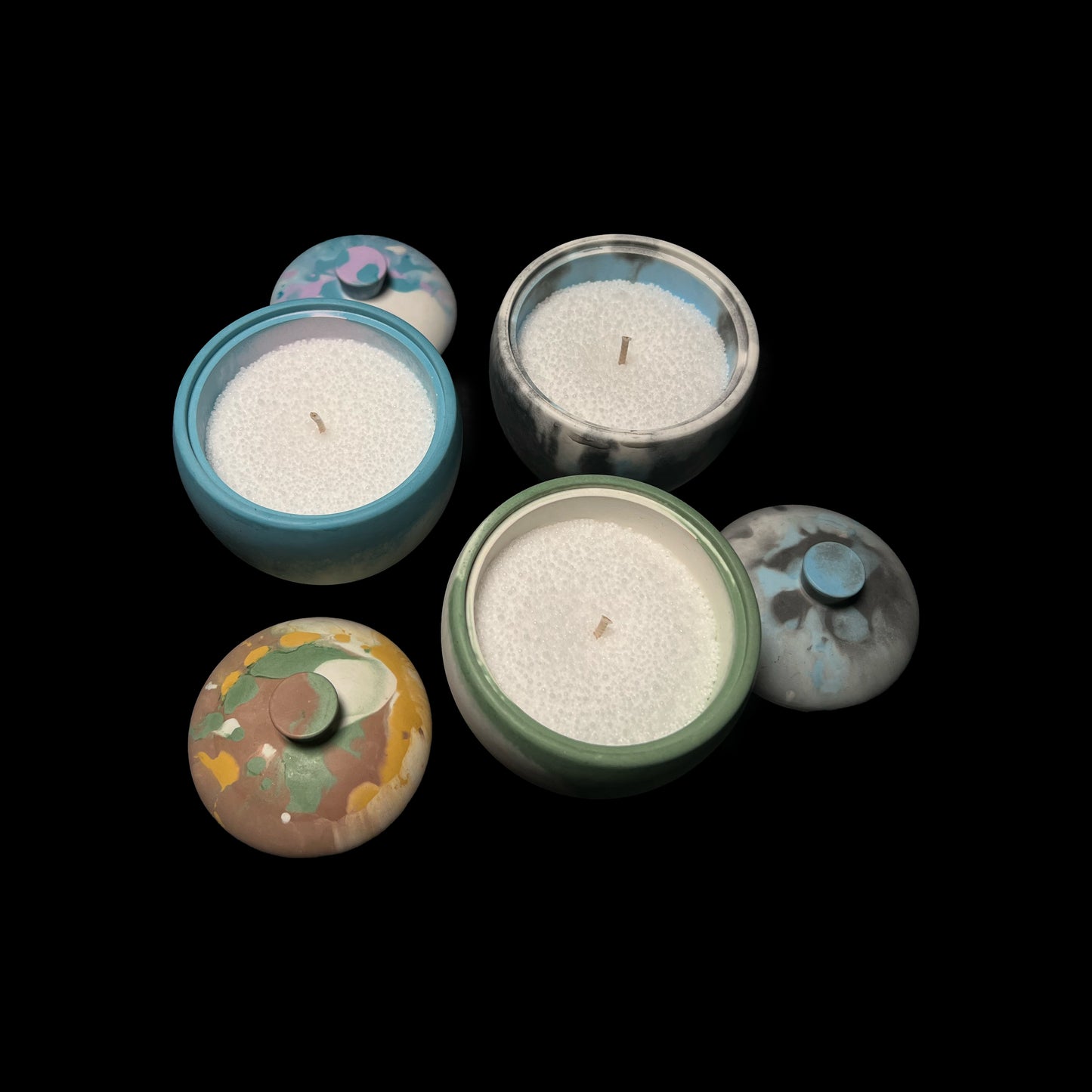 CANCER - Candle Vessel (Cauldron with Lid)