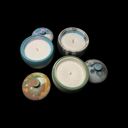 CANCER - Candle Vessel (Cauldron with Lid)