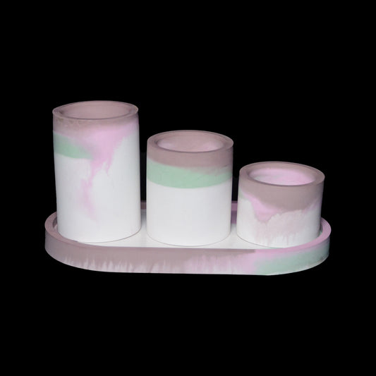 VIRGO - Tray with 3 Tealight Holders