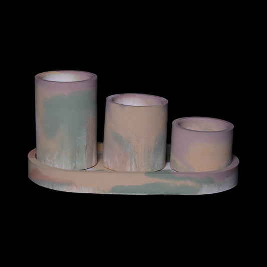 VIRGO - Tray with 3 Tealight Holders