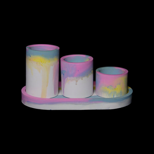 GEMINI - Tray with 3 Tealight Holders