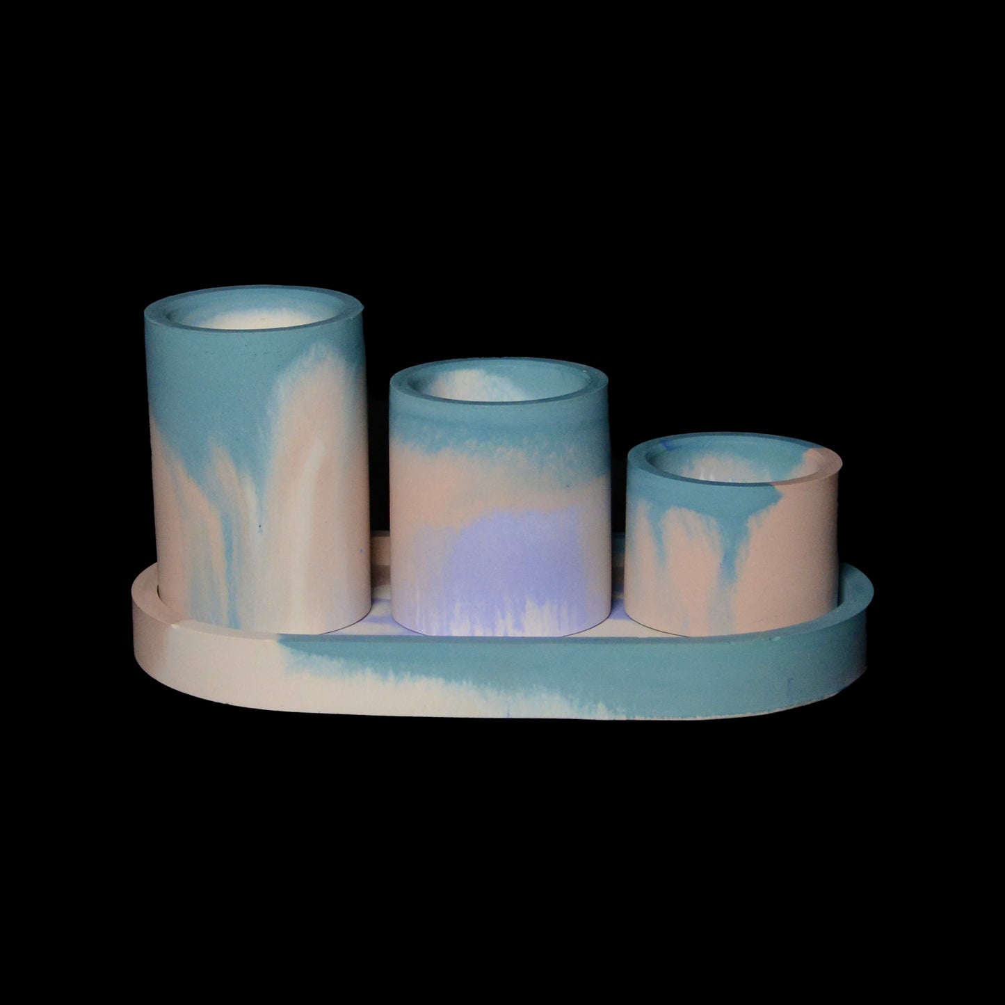 CANCER - Tray with 3 Tealight Holders