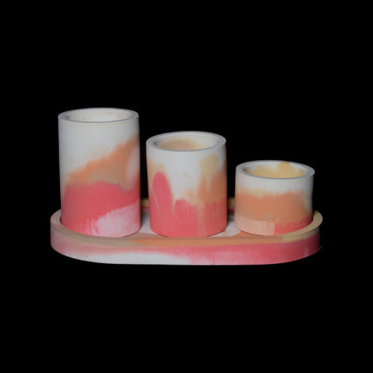 LEO - Tray with 3 Tealight Holders