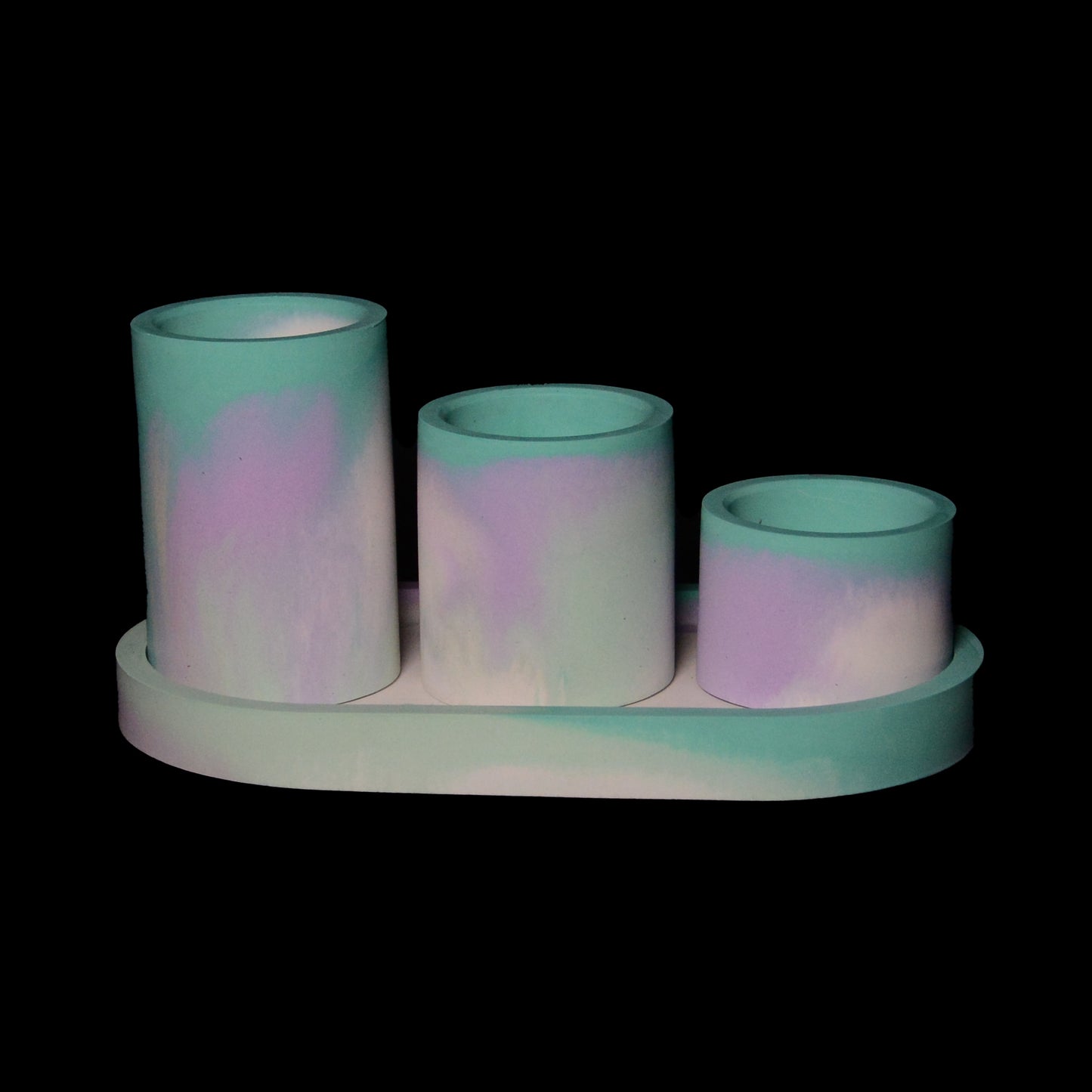 PISCES - Tray with 3 Tealight Holders