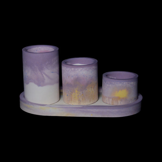 LIBRA - Tray with 3 Tealight Holders