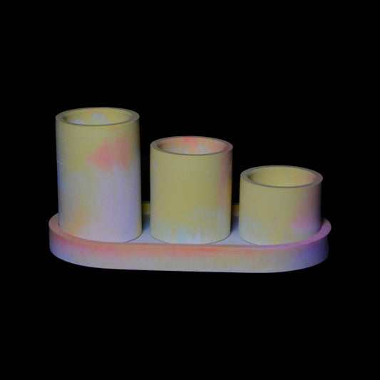 GEMINI - Tray with 3 Tealight Holders
