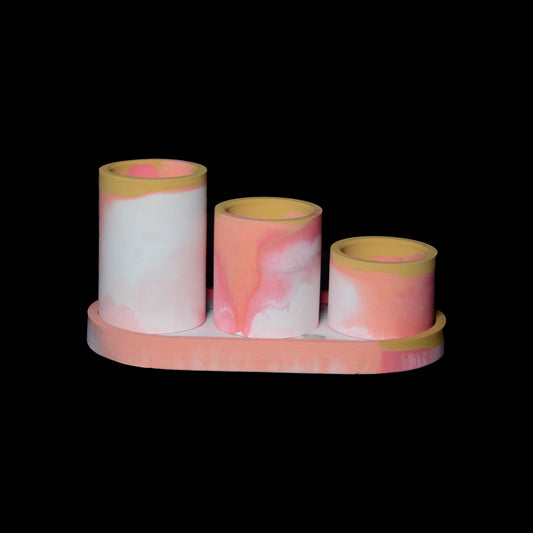 LEO - Tray with 3 Tealight Holders