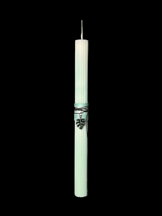 Easter Candle - Monstera Leaf