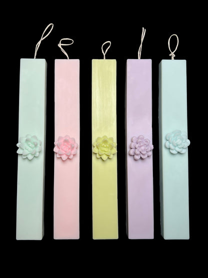 Easter Candle - Flowers
