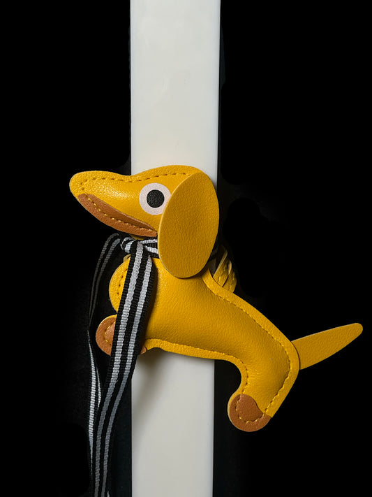 Easter Candle - Yellow Dog